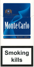 Monte Carlo Blue 100's Cigarettes pack