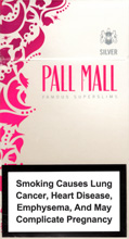 Pall Mall Super Slims Silver 100`s Cigarettes pack