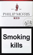 Philip Morris Red Cigarettes pack