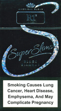 R1 Super Slims Black Diamond 100`s Cigarettes pack