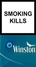 Winston Super Slims Expand Blue Cigarettes pack