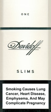 Davidoff Slim One 100`s Cigarettes pack