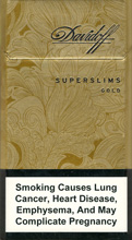 Davidoff Super Slims Gold Cigarettes pack