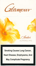 Glamour Super Slims Amber 100's Cigarettes pack