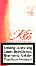 Kiss Super Slims Energy 100's Cigarettes pack