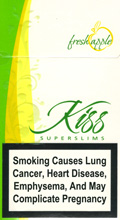 Kiss Super Slims Fresh Apple 100's Cigarettes pack