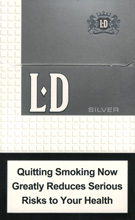 LD Silver Cigarettes pack