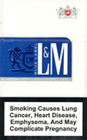 L&M Lights (Blue) Cigarettes pack