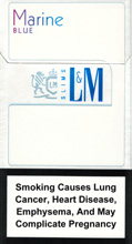 L&M MIXX BLue Marin Super Slims Cigarettes pack