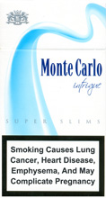 Monte Carlo Super Slims Intrigue 100`s Cigarettes pack