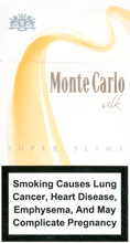 Monte Carlo Super Slims Silk 100`s Cigarettes pack
