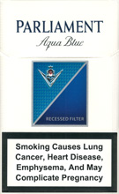 Parliament Aqua Blue (Lights) Cigarettes pack