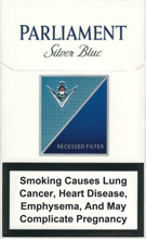 Parliament Silver Blue (Extra Lights) Cigarettes pack