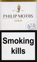 Philip Morris Gold Cigarettes pack