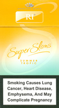 R1 Super Slims Summer Tropic 100's Cigarettes pack