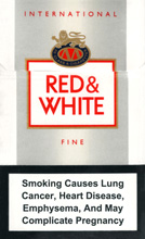 Red&White American Fine Cigarettes pack