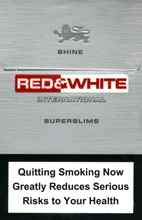 Red&White Super Slims Shine Cigarettes pack