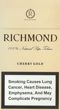 Richmond Cherry Gold Super Slims 100s Cigarettes pack