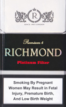 Richmond Platinum Filter Cigarettes pack