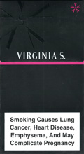 Virginia S. Pink Super Slims 100's Cigarettes pack
