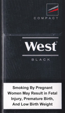 West Black Compact Cigarettes pack